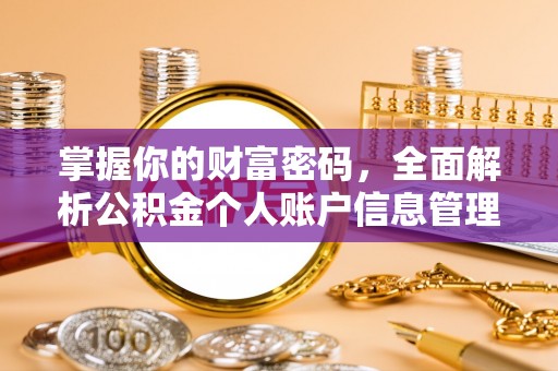 姑苏掌握你的财富密码，全面解析公积金个人账户信息管理与优化